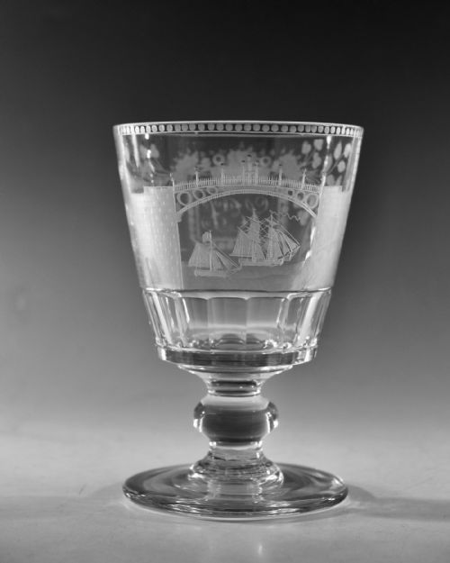 ANTIQUE GLASS SUNDERLAND BRIDGE GOBLET C1825 - ADDITIONAL PHOTO 1