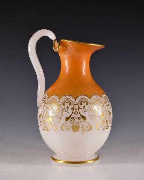 ANTIQUE GLASS GILDED JUG RICHARDSONS C1850 - ADDITIONAL PHOTO 3