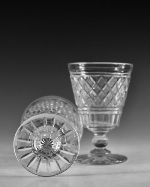 ANTIQUE GLASS PAIR OF RUMMERS C1820 - ADDITIONAL PHOTO 6