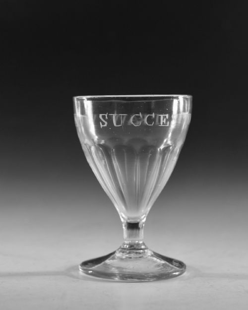 ANTIQUE GLASS RUMMER SUCCESS TO THE STRAW WORK ENGLISH C1800 - ADDITIONAL PHOTO 4