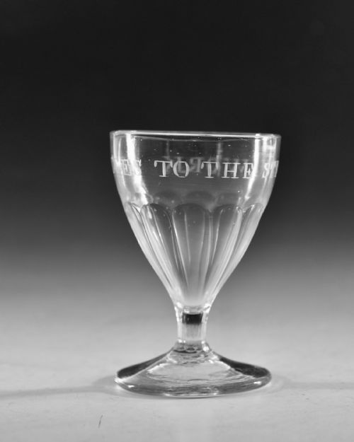 ANTIQUE GLASS RUMMER SUCCESS TO THE STRAW WORK ENGLISH C1800 - ADDITIONAL PHOTO 5