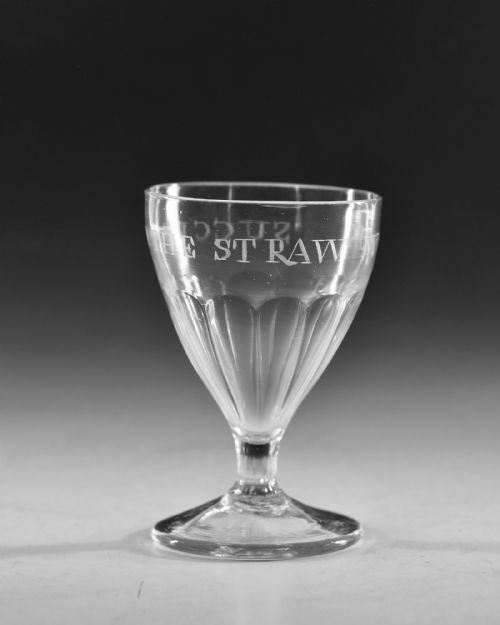 ANTIQUE GLASS RUMMER SUCCESS TO THE STRAW WORK ENGLISH C1800 - ADDITIONAL PHOTO 6