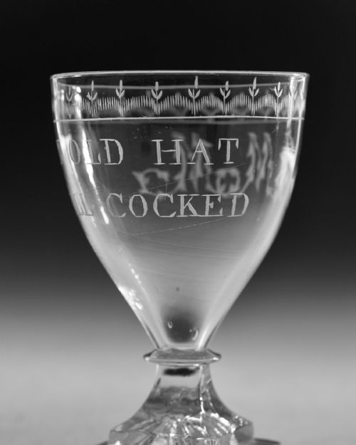 ANTIQUE GLASS ENGRAVED RUMMER ENGLISH C1800 - ADDITIONAL PHOTO 10