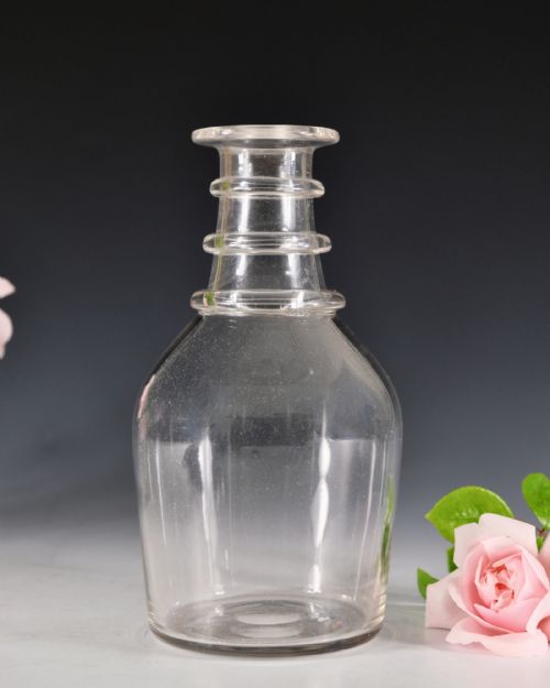 ANTIQUE GLASS CARAFE ENGLISH C1820 - ADDITIONAL PHOTO 1