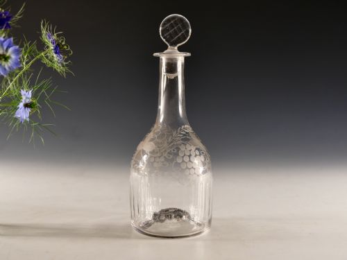 antique glass decanter irish c1800 - CATEGORY: ANTIQUE GLASS - DATED 18TH CENTURY