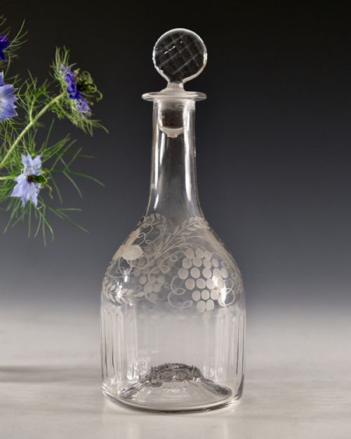 ANTIQUE GLASS DECANTER IRISH C1800 - ADDITIONAL PHOTO 4