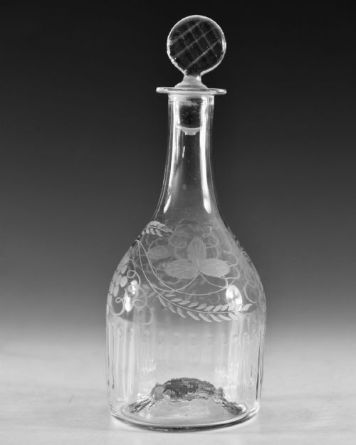 ANTIQUE GLASS DECANTER IRISH C1800 - ADDITIONAL PHOTO 5