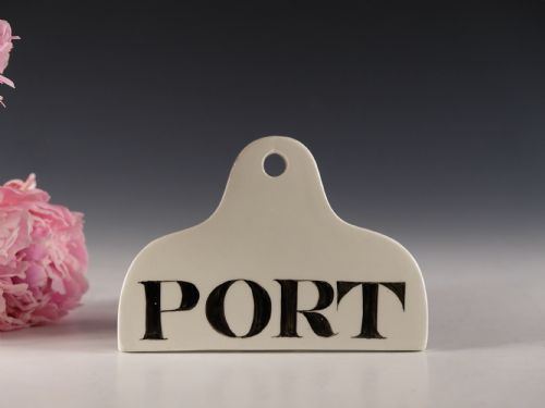 bin label port mid 19th century - CATEGORY: ANTIQUE CERAMICS - DATED 19TH CENTURY