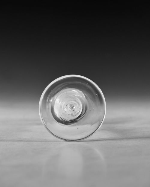 ANTIQUE GLASS MULTI SPIRAL OPAQUE TWIST WINE GLASS ENGLISH C1765 - ADDITIONAL PHOTO 7