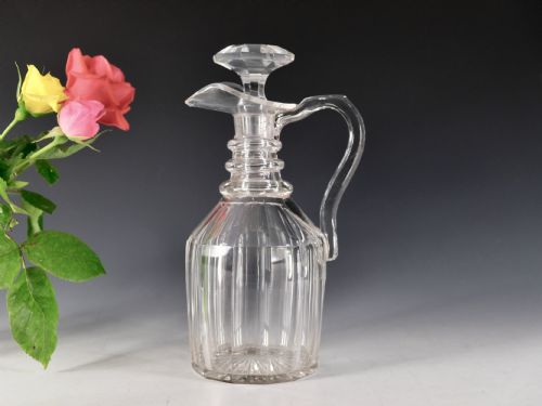 antique glass claret jug english c1840 - CATEGORY: ANTIQUE GLASS - DATED 19TH CENTURY