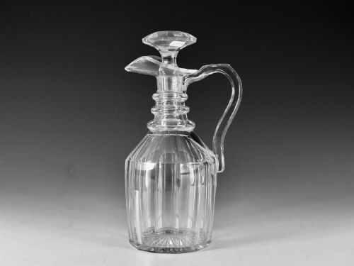 ANTIQUE GLASS CLARET JUG ENGLISH C1840 - ADDITIONAL PHOTO 2