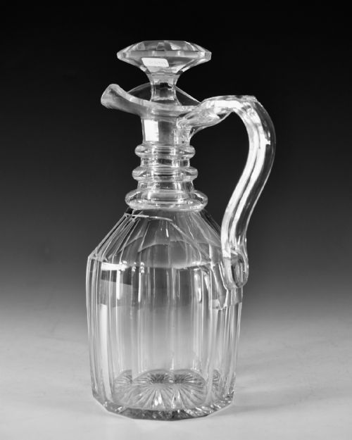 ANTIQUE GLASS CLARET JUG ENGLISH C1840 - ADDITIONAL PHOTO 7