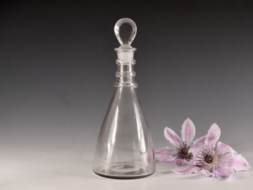 antique glass small taper decanter english c1810 - CATEGORY: ANTIQUE GLASS - DATED GEORGIAN