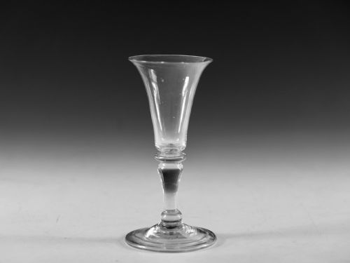 antique glass balustroid gin glass english c1740 - CATEGORY: ANTIQUE GLASS - DATED 18TH CENTURY
