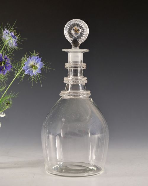 ANTIQUE GLASS DECANTER IRISH C1820 - ADDITIONAL PHOTO 1