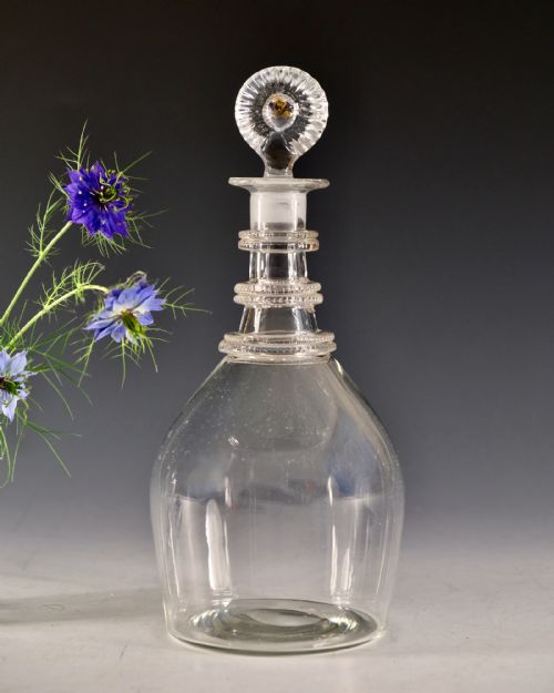 ANTIQUE GLASS DECANTER IRISH C1820 - ADDITIONAL PHOTO 2