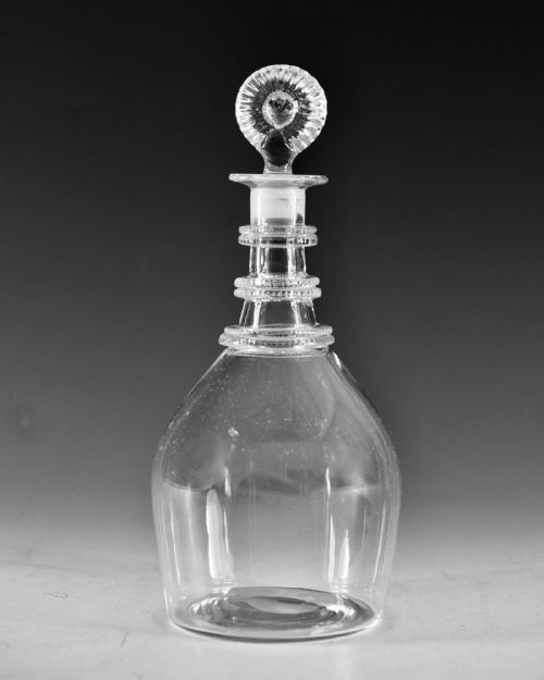 ANTIQUE GLASS DECANTER IRISH C1820 - ADDITIONAL PHOTO 4