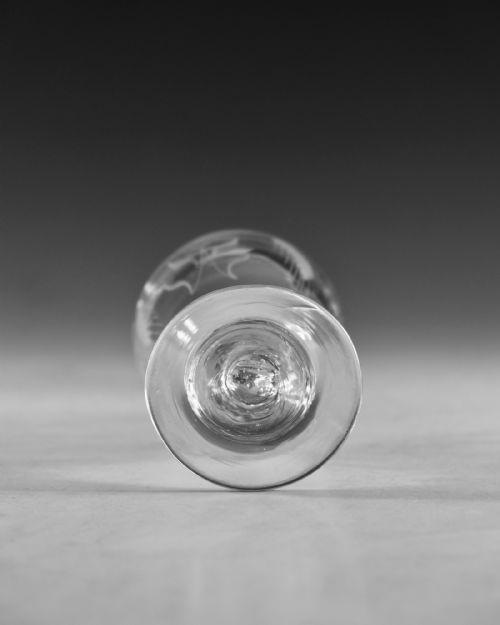 ANTIQUE GLASS ENGRAVED RUMMER ENGLISH C1810 - ADDITIONAL PHOTO 12