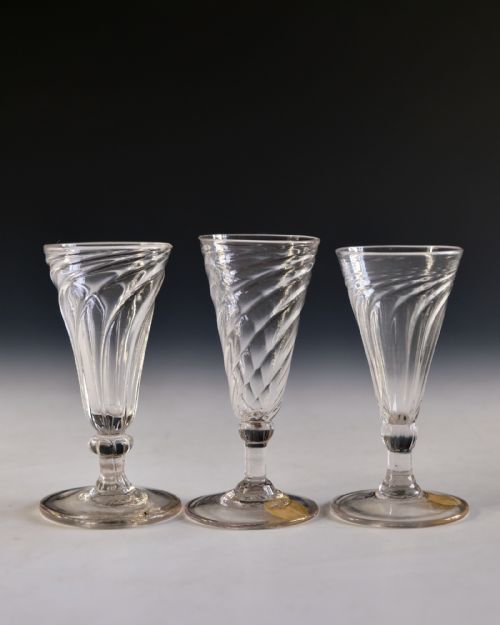 ANTIQUE GLASS THREE WRYTHEN ALE GLASSES ENGLISH C1800 - ADDITIONAL PHOTO 8