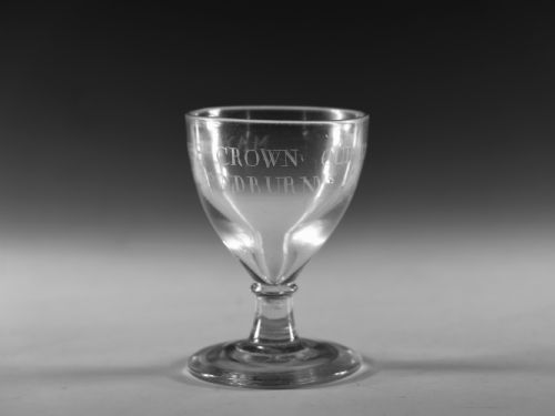 antique glass engraved rummer english c1800 - CATEGORY: ANTIQUE GLASS - DATED GEORGIAN