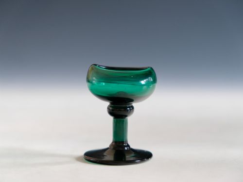 antique glass green eye bath english c1830 - CATEGORY: ANTIQUE GLASS - DATED GEORGIAN