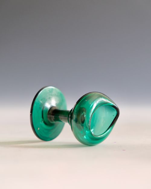 ANTIQUE GLASS GREEN EYE BATH ENGLISH C1830 - ADDITIONAL PHOTO 4
