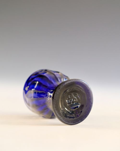 ANTIQUE GLASS BLUE BONNET GLASSES - ADDITIONAL PHOTO 3