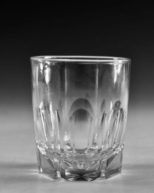 ANTIQUE GLASS PAIR OF CUT GLASS TUMBLERS ENGLISH C1900 - ADDITIONAL PHOTO 3