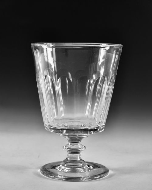ANTIQUE GLASS BUCKET BOWL RUMMER ENGLISH C1830 - ADDITIONAL PHOTO 1