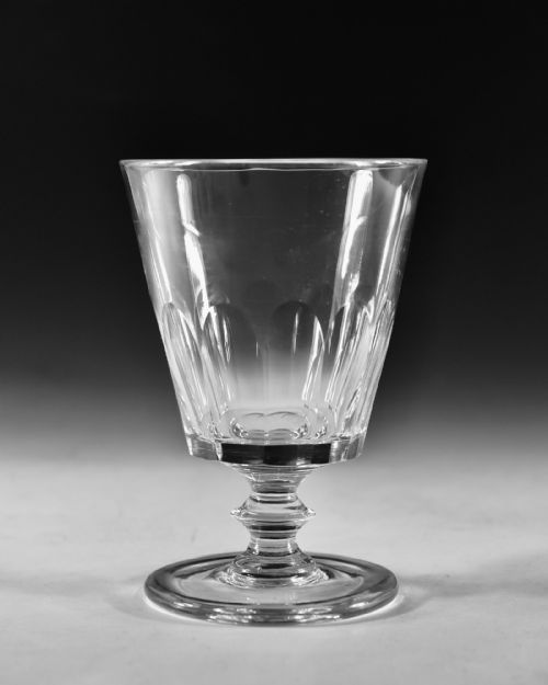 ANTIQUE GLASS BUCKET BOWL RUMMER ENGLISH C1830 - ADDITIONAL PHOTO 1