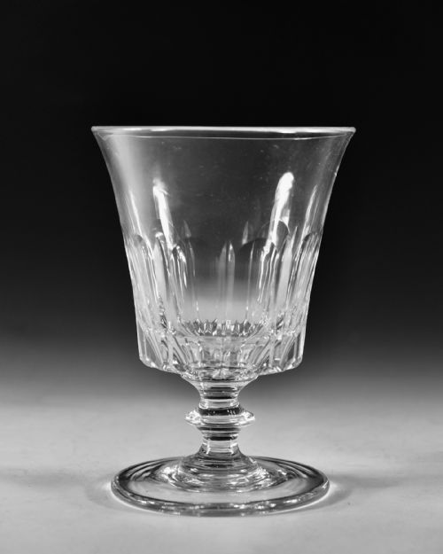ANTIQUE GLASS BUCKET BOWL RUMMER ENGLISH C1830 - ADDITIONAL PHOTO 1