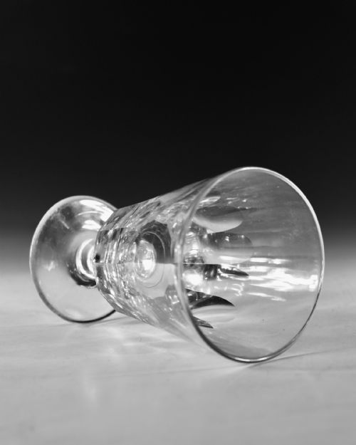 ANTIQUE GLASS BUCKET BOWL RUMMER ENGLISH C1830 - ADDITIONAL PHOTO 3