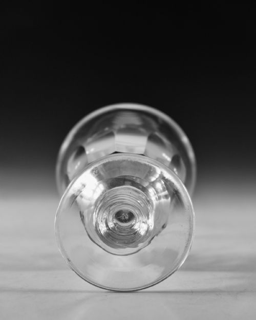 ANTIQUE GLASS BUCKET BOWL RUMMER ENGLISH C1830 - ADDITIONAL PHOTO 4