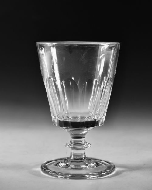 ANTIQUE GLASS BUCKET BOWL RUMMER ENGLISH C1830 - ADDITIONAL PHOTO 1