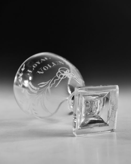 ANTIQUE GLASS RUMMER LOYAL MELLOR VOLUNTEERS C1790 - ADDITIONAL PHOTO 5