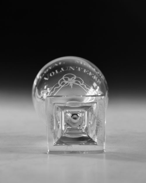 ANTIQUE GLASS RUMMER LOYAL MELLOR VOLUNTEERS C1790 - ADDITIONAL PHOTO 7
