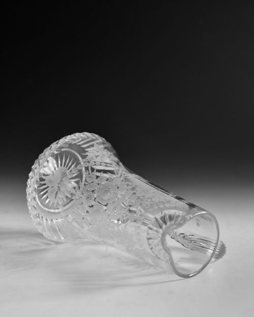 ANTIQUE GLASS ENGRAVED WATER JUG ENGLISH C1870 - ADDITIONAL PHOTO 6