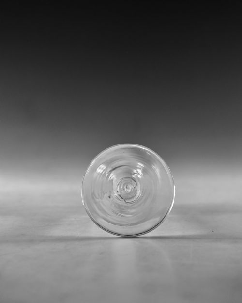 ANTIQUE GLASS SINGLE SERIES OPAQUE TWIST WINE GLASS ENGLISH C1765 - ADDITIONAL PHOTO 6