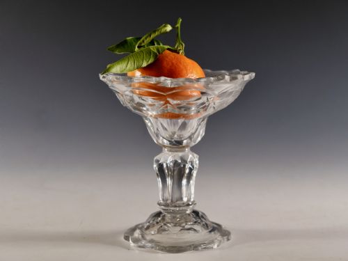 antique glass fine early to mid 18th century sweetmeat glass - CATEGORY: ANTIQUE GLASS - DATED GEORGIAN