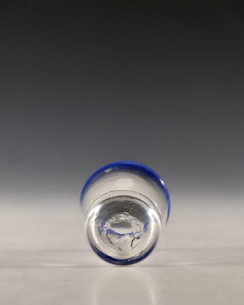 ANTIQUE GLASS BLUE RIM TUMBLER ENGLISH C1800 - ADDITIONAL PHOTO 6