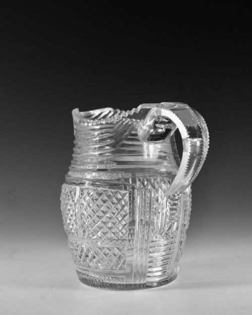 ANTIQUE GLASS FINE CUT GLASS WATER JUG ENGLISH C1820 - ADDITIONAL PHOTO 3