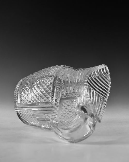 ANTIQUE GLASS FINE CUT GLASS WATER JUG ENGLISH C1820 - ADDITIONAL PHOTO 5