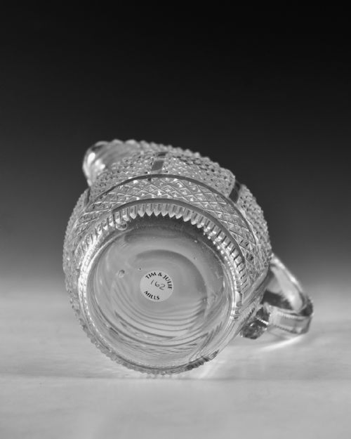 ANTIQUE GLASS FINE CUT GLASS WATER JUG ENGLISH C1820 - ADDITIONAL PHOTO 6
