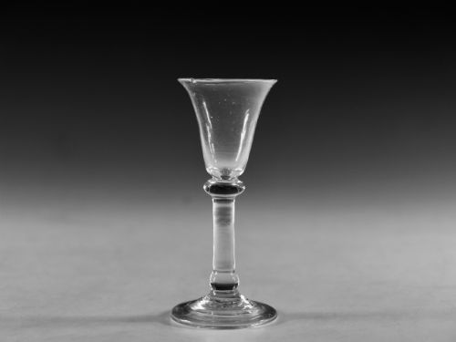antique glass balustroid gin glass english c1740 - CATEGORY: ANTIQUE GLASS - DATED 18TH CENTURY