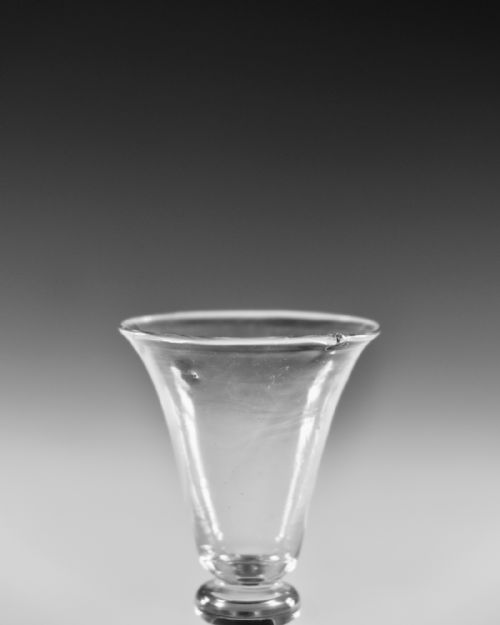 ANTIQUE GLASS BALUSTROID GIN GLASS ENGLISH C1740 - ADDITIONAL PHOTO 5