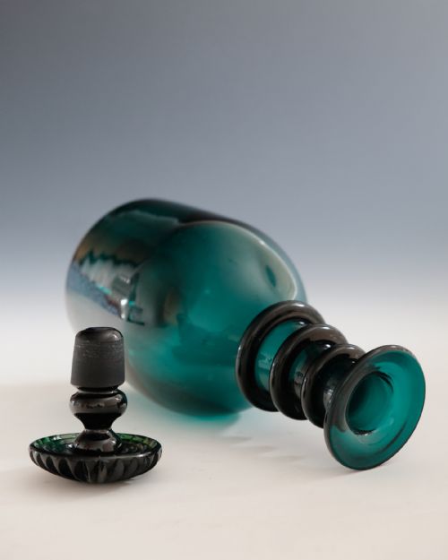 ANTIQUE GLASS DECANTER GREEN ENGLISH C1820 - ADDITIONAL PHOTO 7