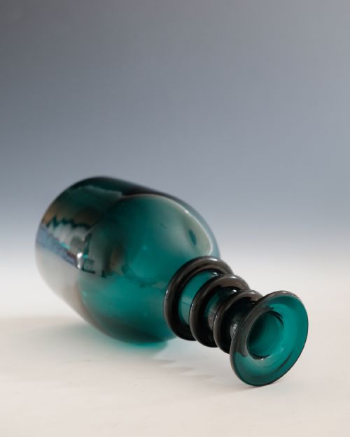 ANTIQUE GLASS DECANTER GREEN ENGLISH C1820 - ADDITIONAL PHOTO 8