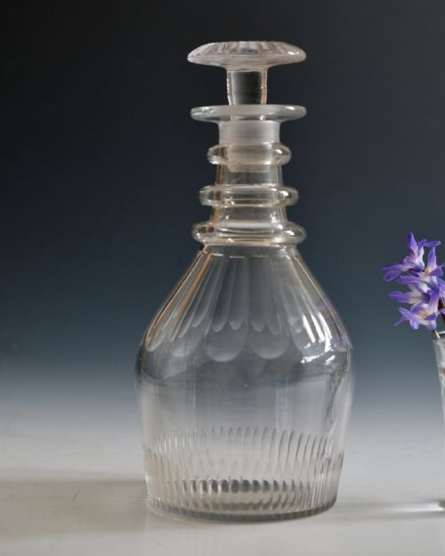 ANTIQUE GLASS DECANTER ENGLISH C1830 - ADDITIONAL PHOTO 3