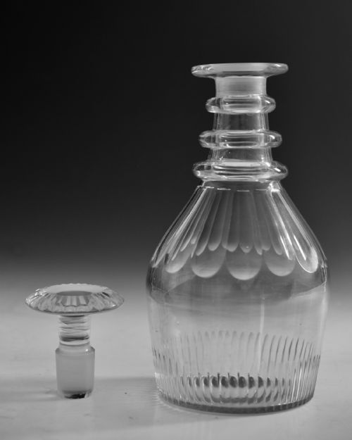 ANTIQUE GLASS DECANTER ENGLISH C1830 - ADDITIONAL PHOTO 5
