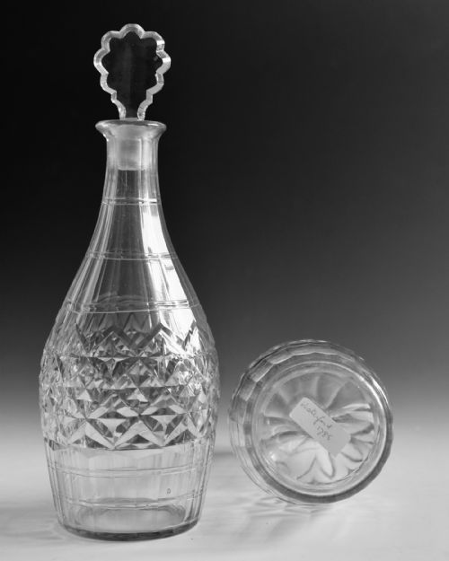 ANTIQUE GLASS DECANTERS PAIR ENGLISH C1770 - ADDITIONAL PHOTO 10